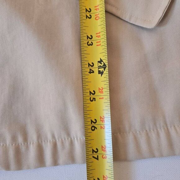 Zara Womens Lightweight Zip Up Snap Tab Sleeve Utility Jacket Beige Size Medium - Picture 11 of 14